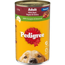 Pedigree Adult Wet Dog Food with Beef Vegies & Gravy Casserole Can 1.2kg