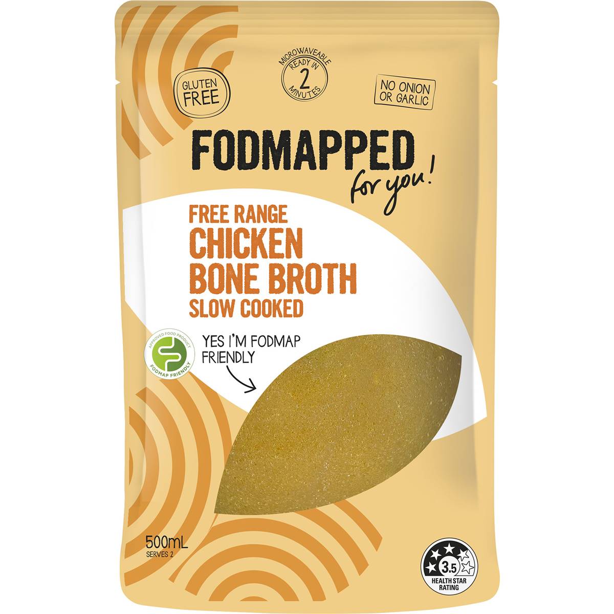 Fodmapped For You Free Range Chicken Bone Broth 500mL