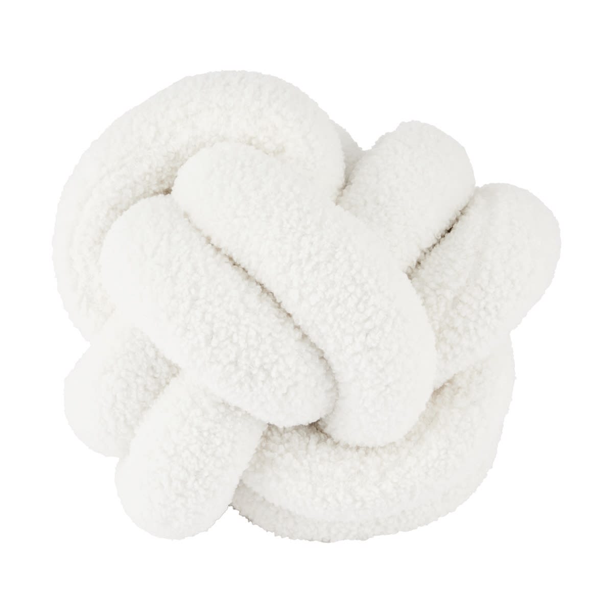 Knot Boucle Cushion - White