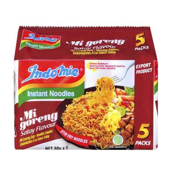 Fried Mi Goreng Satay Instant Noodles 5x80g