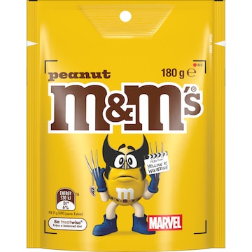 M&M's Peanut Milk Chocolate Snack & Share Bag 180g