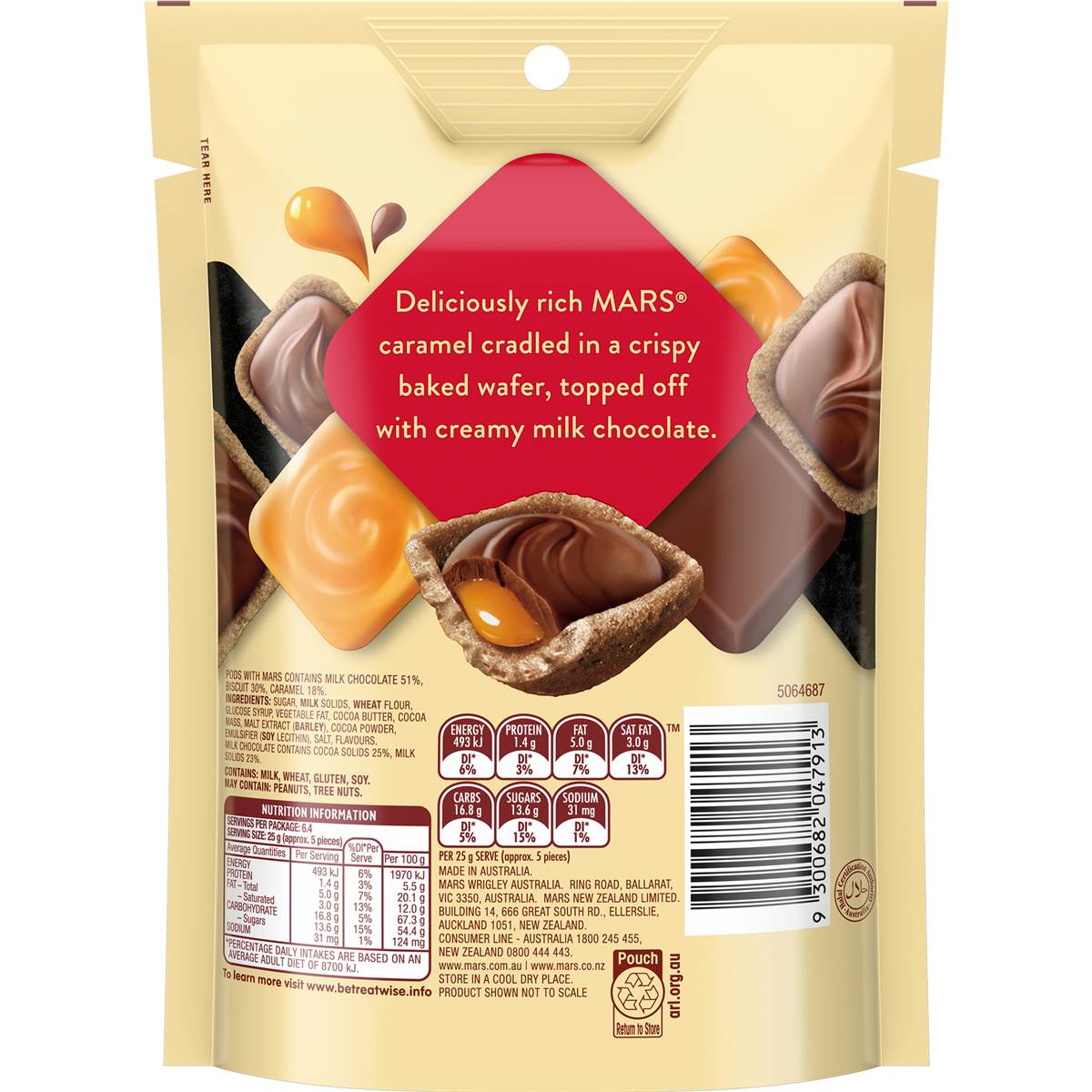 Pods Mars Chocolate Snack & Share Party Bag 160g