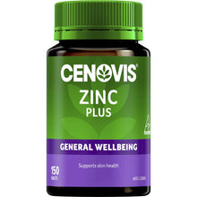Cenovis Zinc Plus Tablets For General Wellbeing + Skin Health 150 Pack