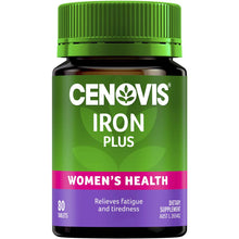 Cenovis Iron Plus Tablets For Women's Health 80 Pack