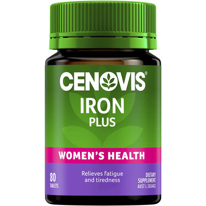 Cenovis Iron Plus Tablets For Women's Health 80 Pack