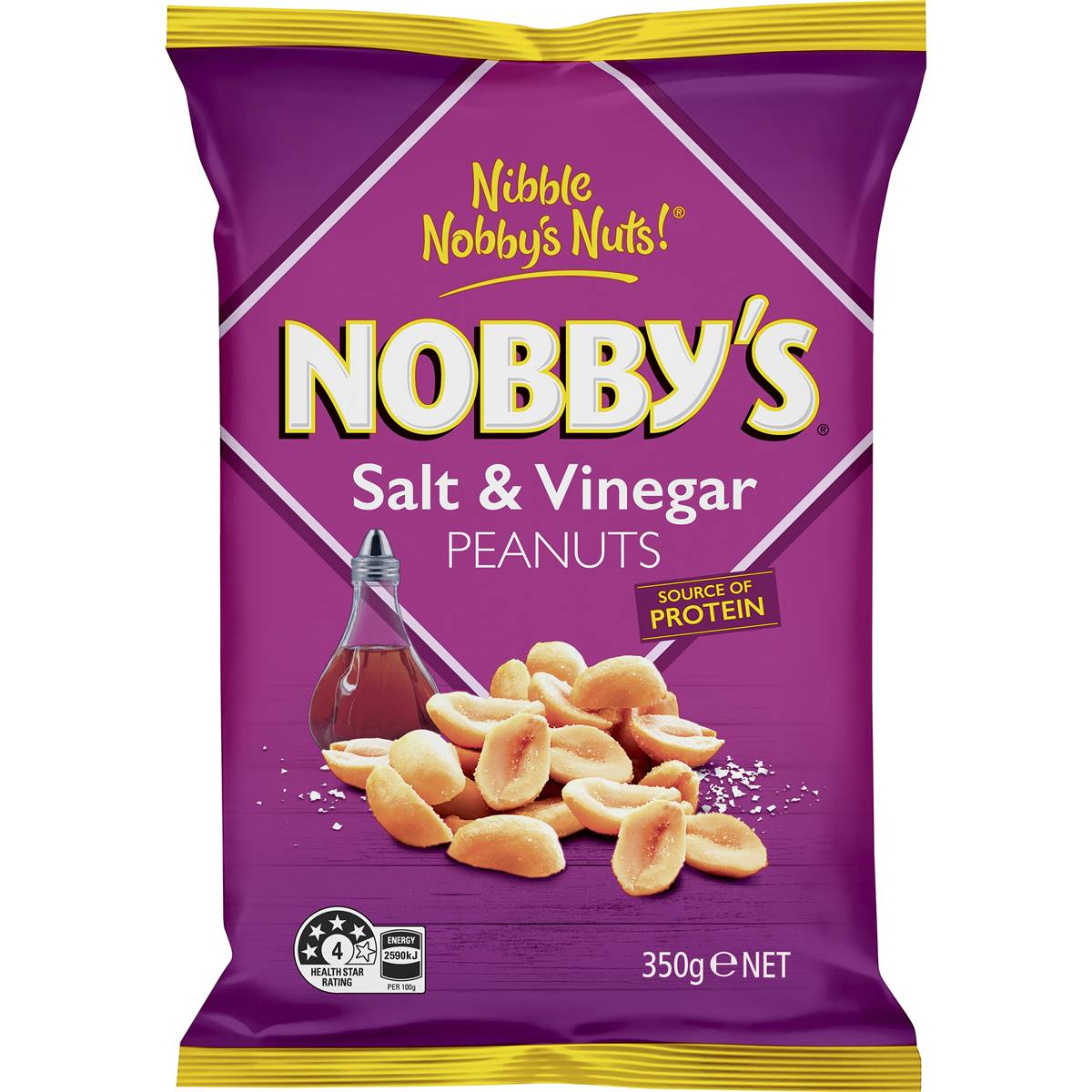 Nobby's Peanuts Salt & Vinegar 350g