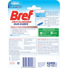 Bref Duo Cubes Blue Water Ocean Toilet Cleaner In Tank Block 50g x 2 pack