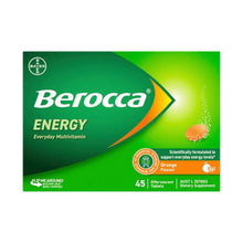 BEROCCA ENERGY ORANGE EFFERVESCENT TABLETS 45PK