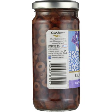 Always Fresh Kalamata Olives Sliced 220g
