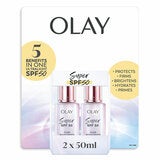 Olay Super SPF50 Fluid Moisturiser 2 x 50ml