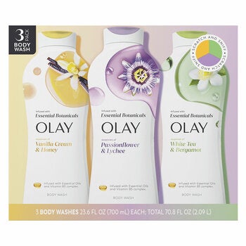 Olay Essential Botanicals Body Wash 3 x 700ml