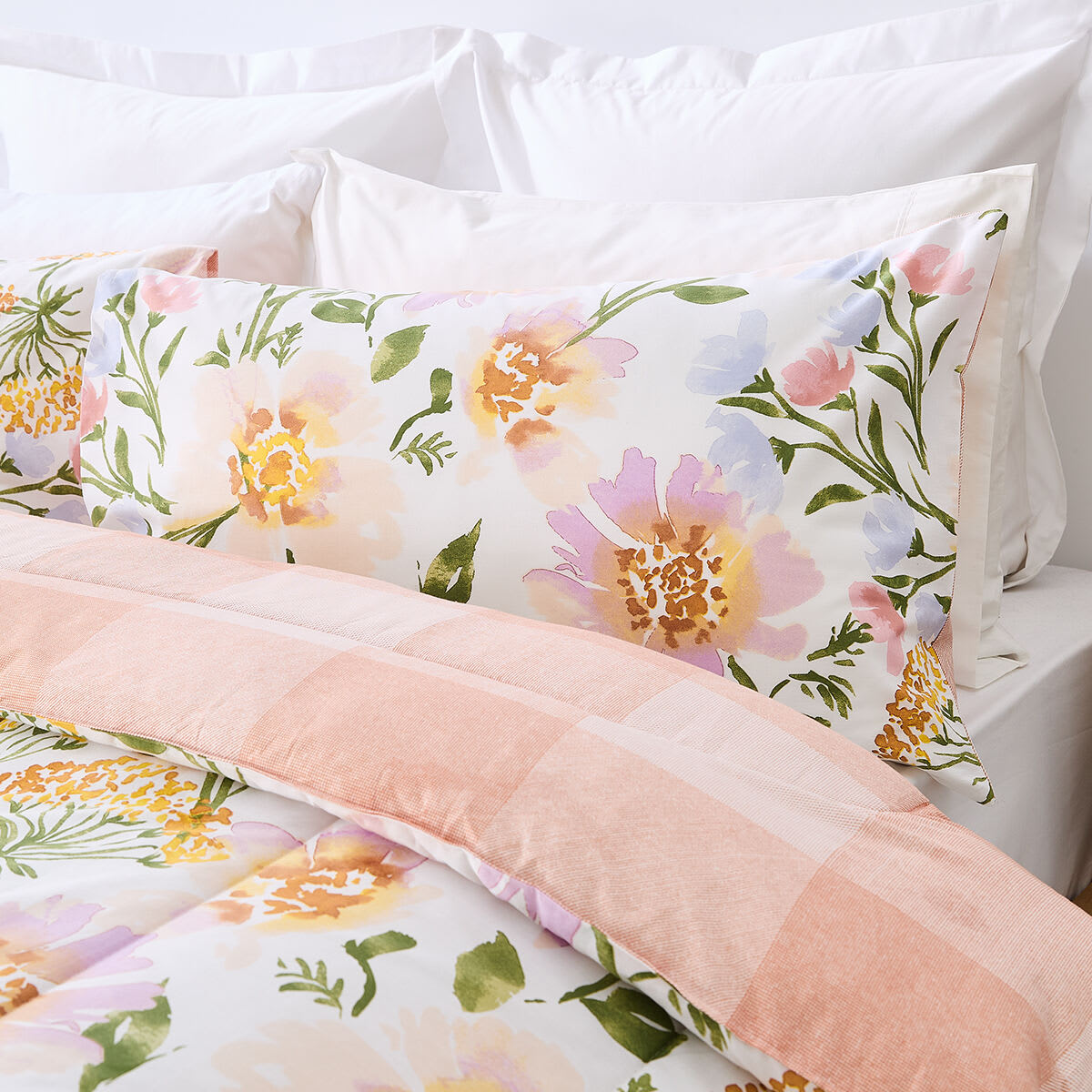 Belle Cotton Rich Reversible Comforter Set - Double Bed