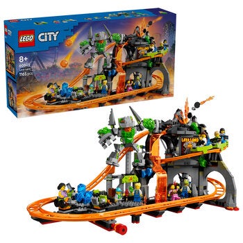 LEGO City Lava Land Roller Coaster Park Building Set 60501