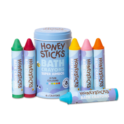 Honeysticks Bath Crayons Super Jumbos 6pcs Bath Toys Art and craft for kids 3yrs+