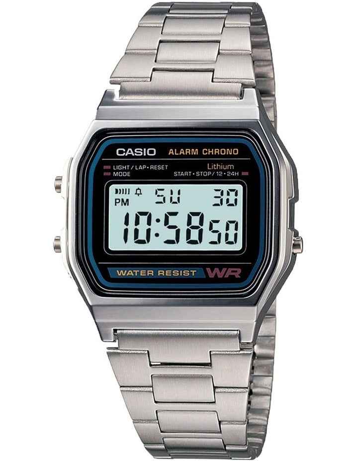 A158WA 1 Silver Stainless Steel Digital Watch