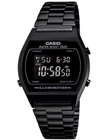 B640WB 1B Black Stainless Steel Digital Watch
