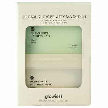 Glowiest Dream Glow Beauty Mask Duo Soothing + Calming 2 x 30 Count