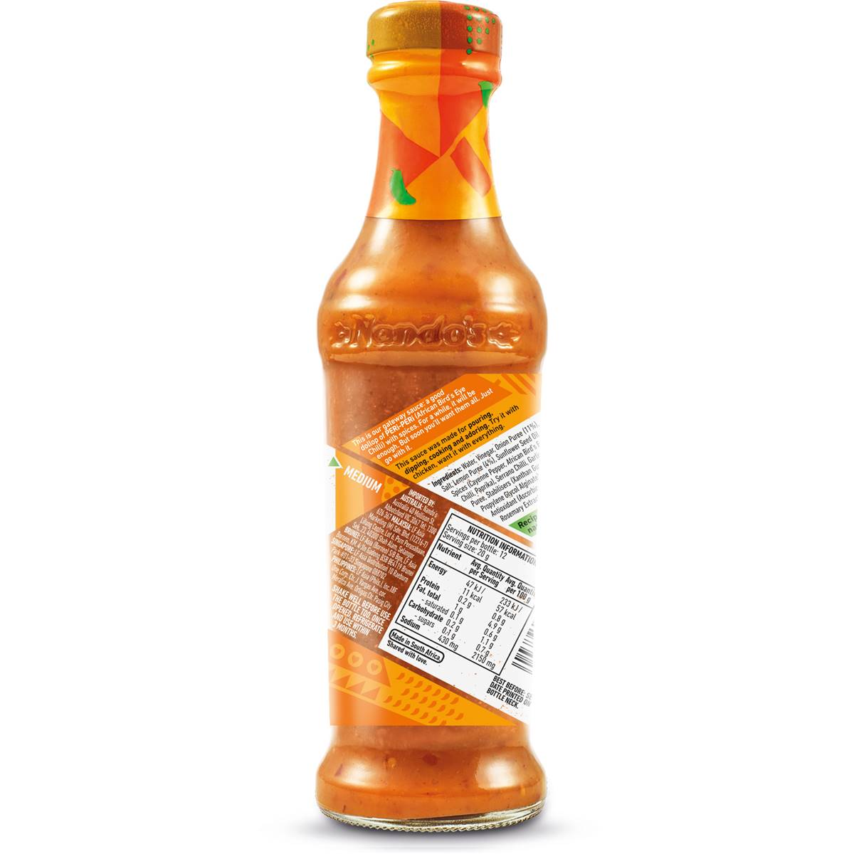 Nando's Medium Peri-Peri Chilli Sauce Peri Peri Sauce 250g