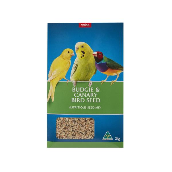 COLES BIRD SEED BUDGIE & CANARY 2KG