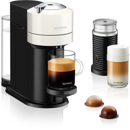 De'Longhi Nespresso Vertuo Next Capsule Coffee Machine Bundle (White)