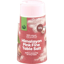 Woolworths Himalayan Pink Salt Fine Cut Shaker 125g