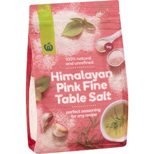 Woolworths Himalayan Pink Fine Table Salt 1kg
