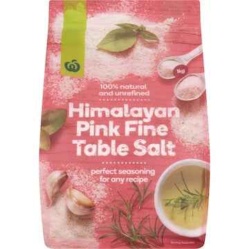 Woolworths Himalayan Pink Fine Table Salt 1kg