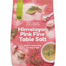Woolworths Himalayan Pink Fine Table Salt 1kg