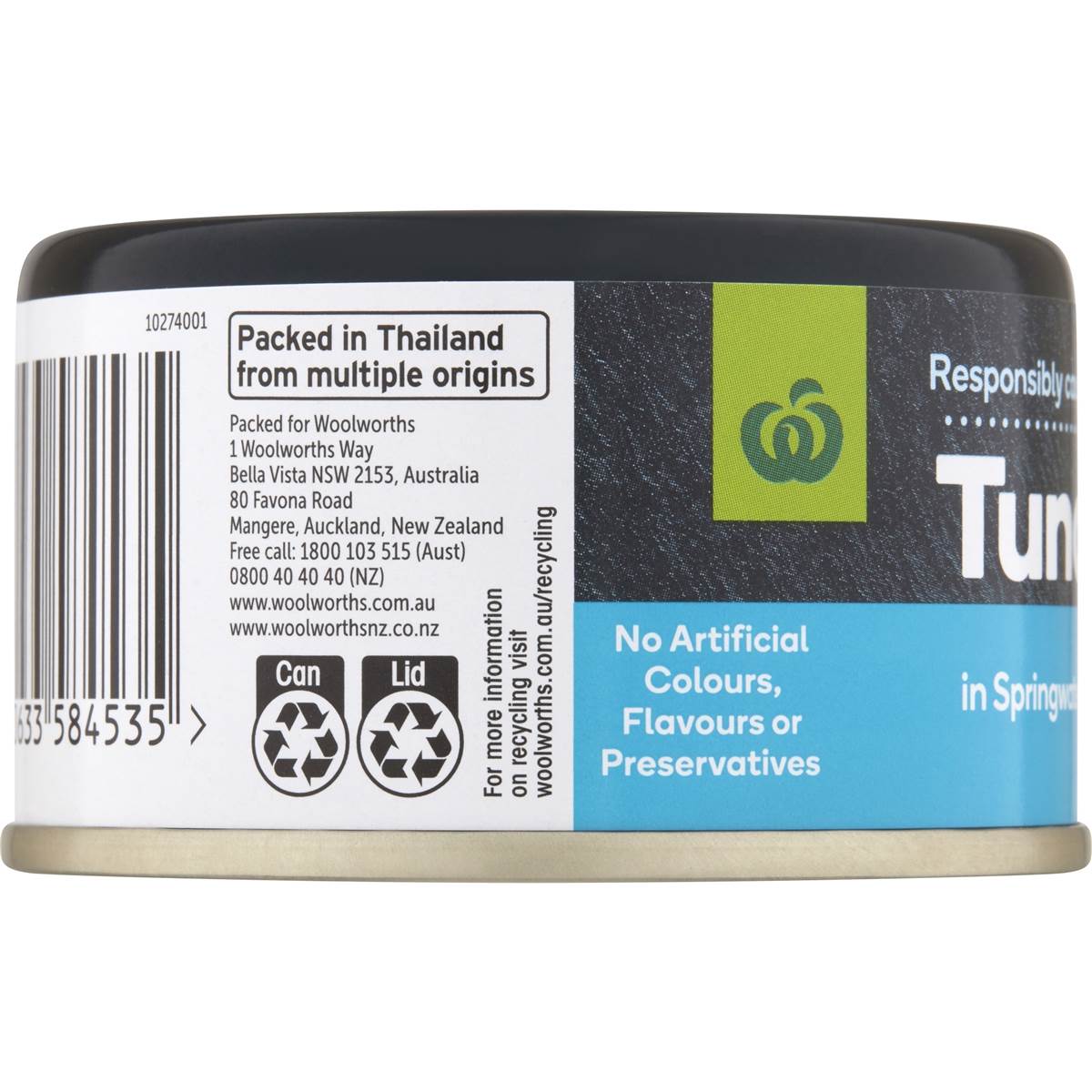 Woolworths Tuna In Springwater 95g