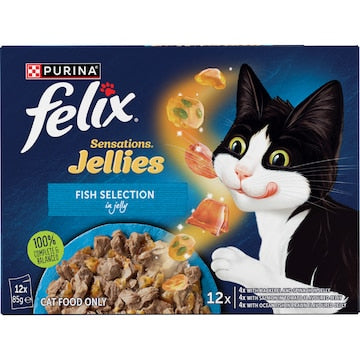 Felix Sensations Jellies Fish Selection Wet Cat Food 85g x 12 pack
