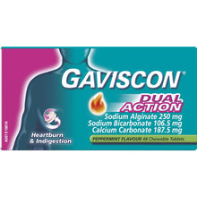Gaviscon Dual Action Heartburn & Indigestion Chewable Tablets 48 Pack
