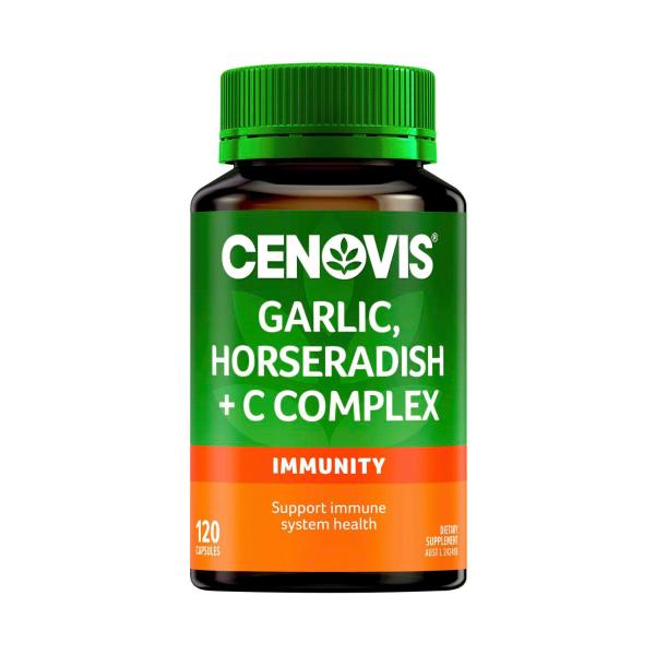 CENOVIS GARLIC HORSERADISH+ C COMPLEX CAPSULES 120PK
