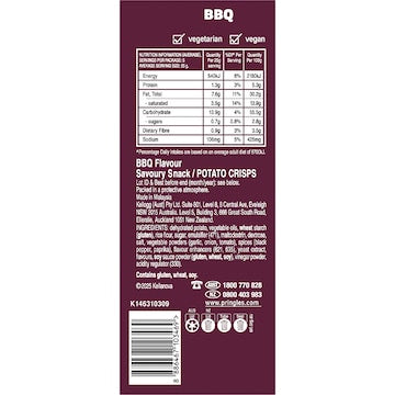 Pringles BBQ Stacked Potato Chips 134g
