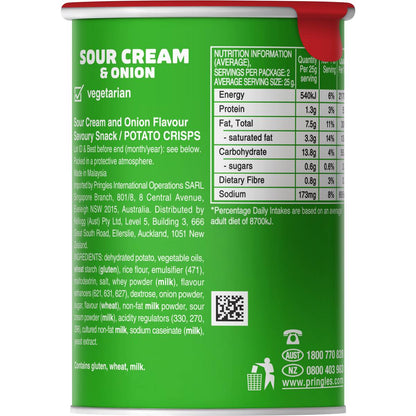 Pringles Sour Cream & Onion Potato Chips 53g