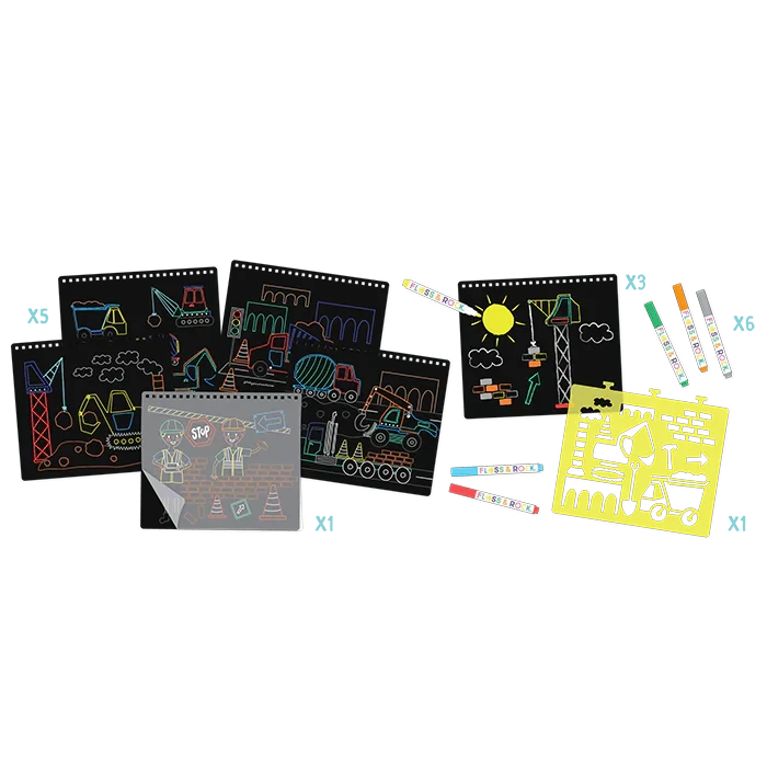 Floss & Rock Chalk Board Sketchbook Construction Art and Craft for Kids 3yrs+