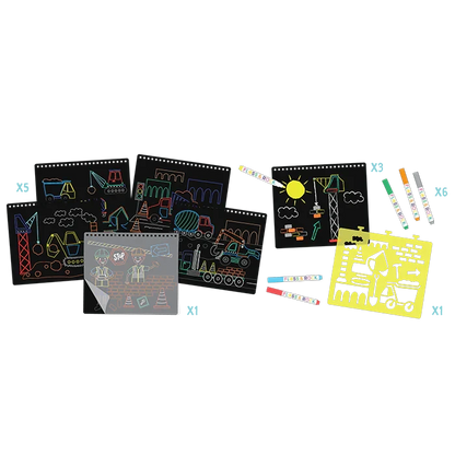 Floss & Rock Chalk Board Sketchbook Construction Art and Craft for Kids 3yrs+