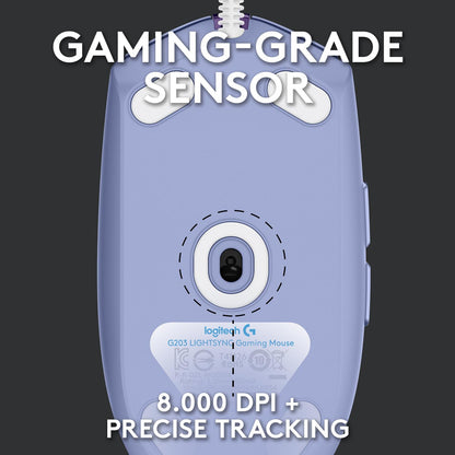 Logitech G203 LIGHTSYNC Gaming Mouse (Lilac)