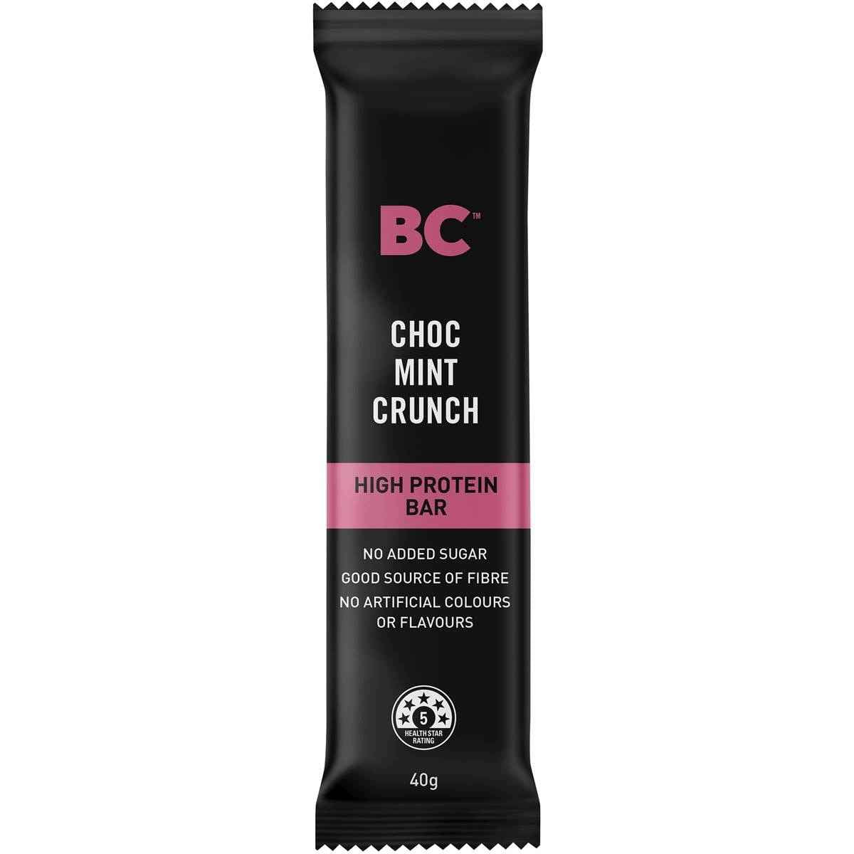 BC Snacks Choc Mint Crunch High Protein Bar 40g