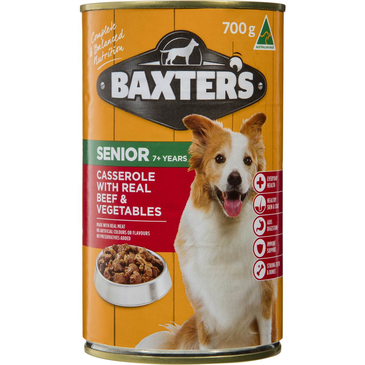 Baxter's Wet Dog Food Senior Cass Beef, Pasta & Vege 700g