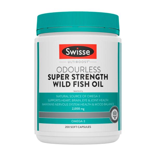 SWISSE UB SUPER STRENGTH FISH OIL 2000MG CAPSULES 200PK