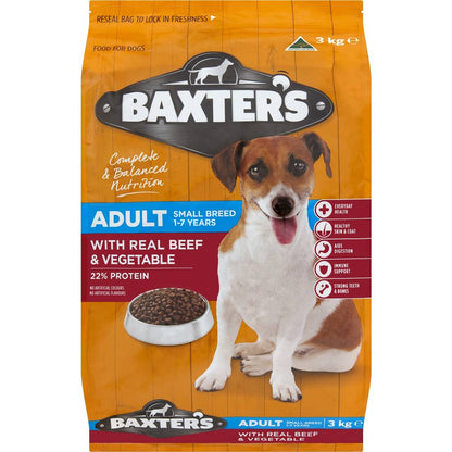 Baxter's Dry Dog Food Small Breed Beef & Vegetables 3kg