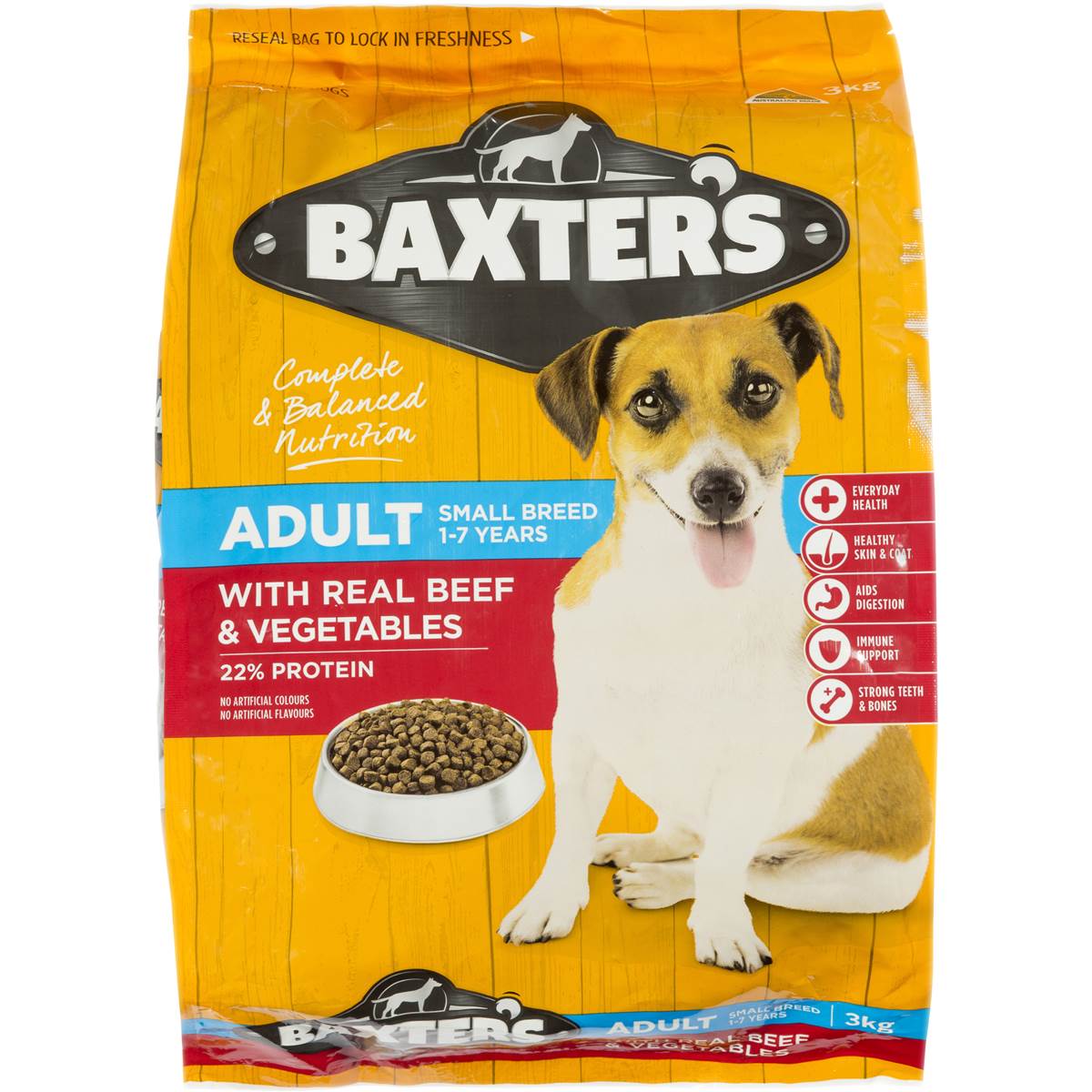 Baxter's Dry Dog Food Small Breed Beef & Vegetables 3kg