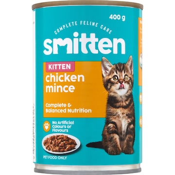 Smitten Kitten Wet Cat Food Chicken Mince 400g