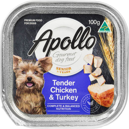 Apollo Wet Dog Food Senior Chicken & Turkey 100G