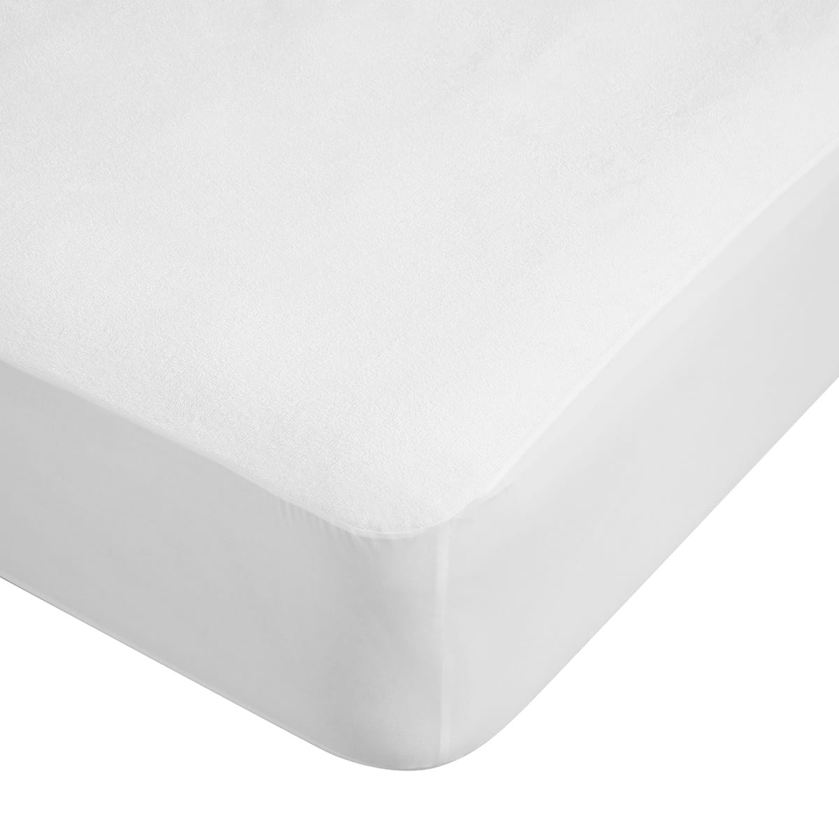 Waterproof Fitted Mattress Protector - Queen Bed, White