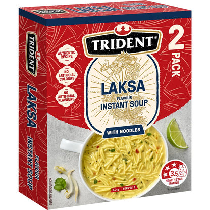 Trident Laksa Flavour Instant Soup With Noodles 60g