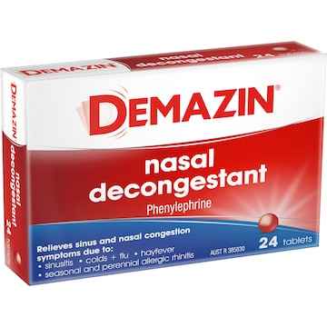 Demazin Nasal Decongestant Tablets 24 pack