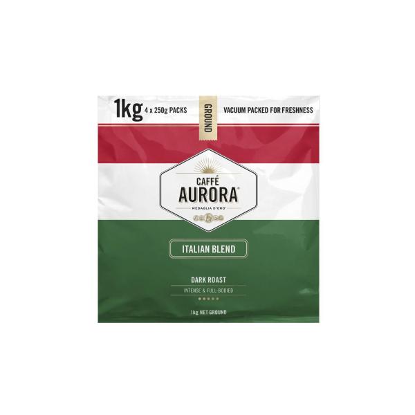 CAFFE AURORA ITALIAN BLEND GROUND COFFEE 1KG