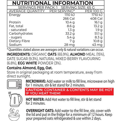 Frisp Organic Oats Mixed Berry 65g