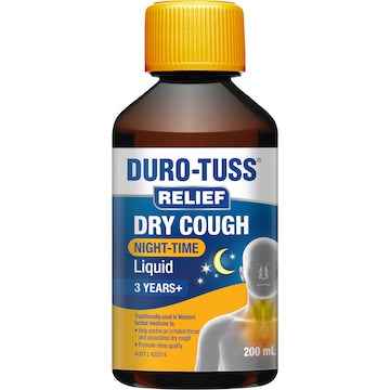 Duro-Tuss Relief Dry Cough Night Time Liquid 3 Years + 200mL